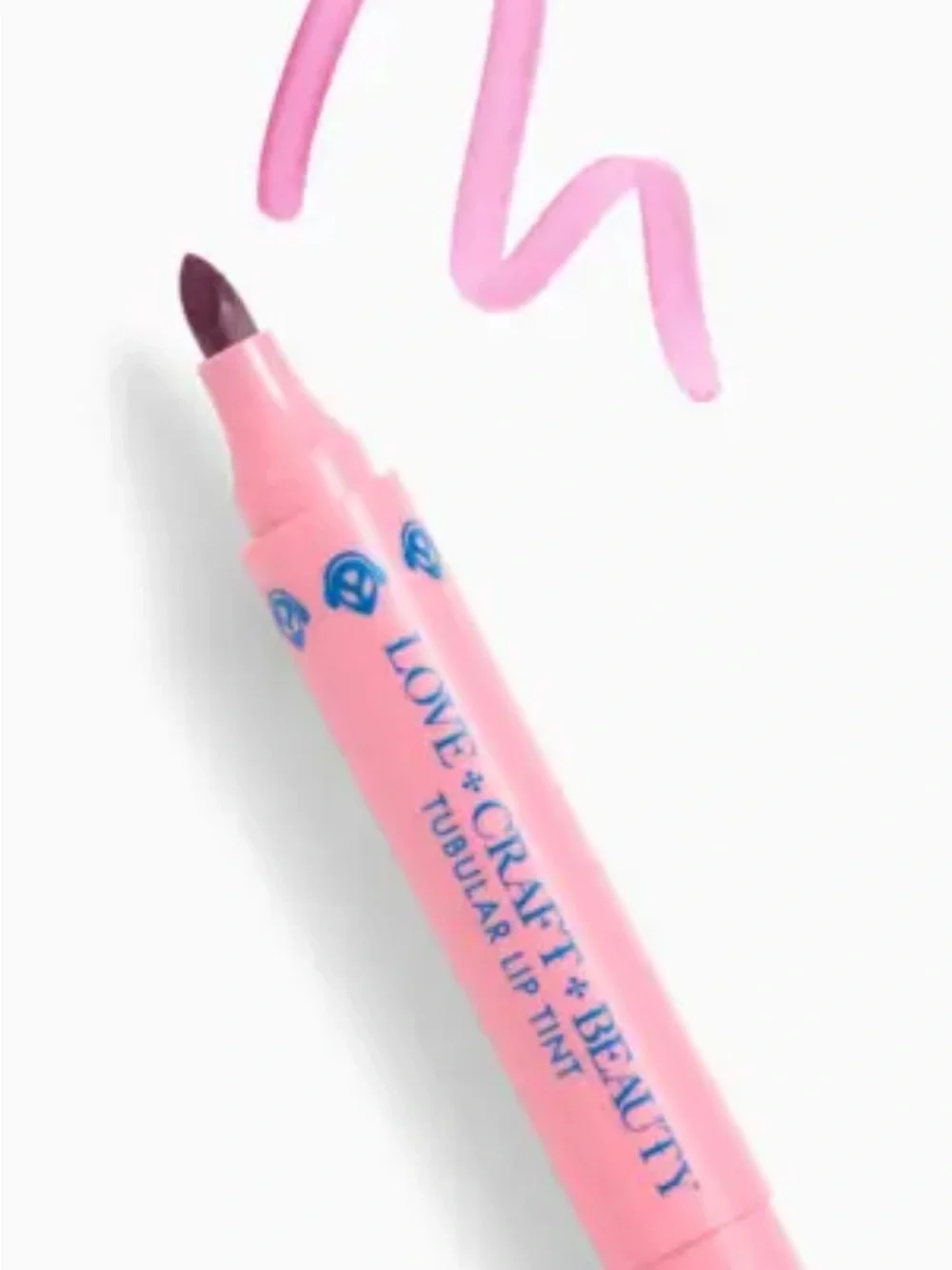 LoveCraft Beauty Tubular Lip Tint — Pink Mauve color is called cassette crush